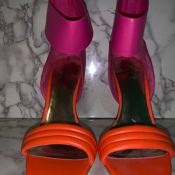 Bebe Shoes - Bebe 2 tone Sandal Heels